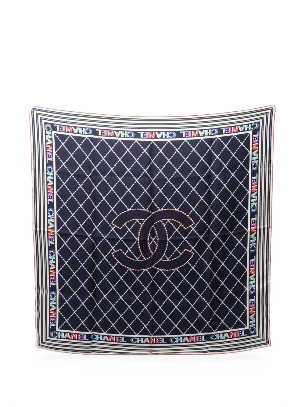 CHANEL Pre-Owned 1986-1988 Coco Mark Schal - Blau