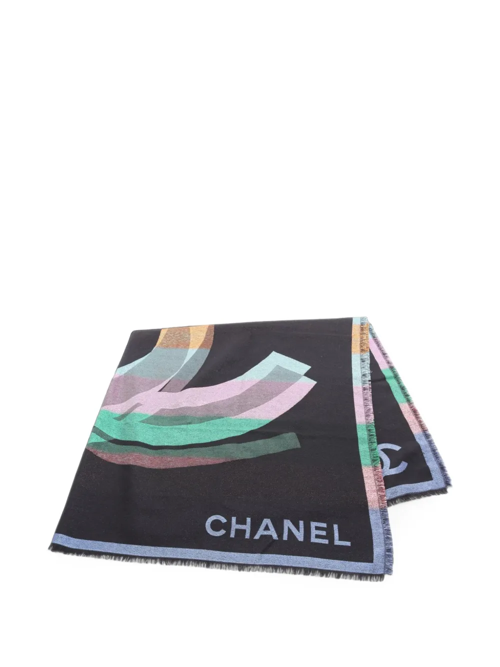 CHANEL Pre-Owned 1986-1988 Coco Mark Schal - Schwarz