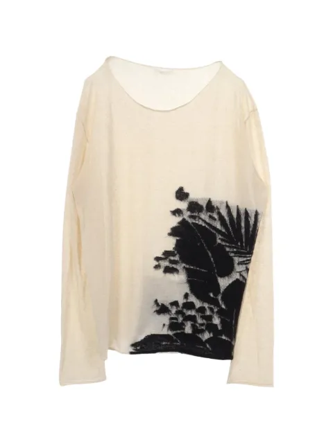 Saint Laurent Pre-Owned 2010s botanical-print sweater