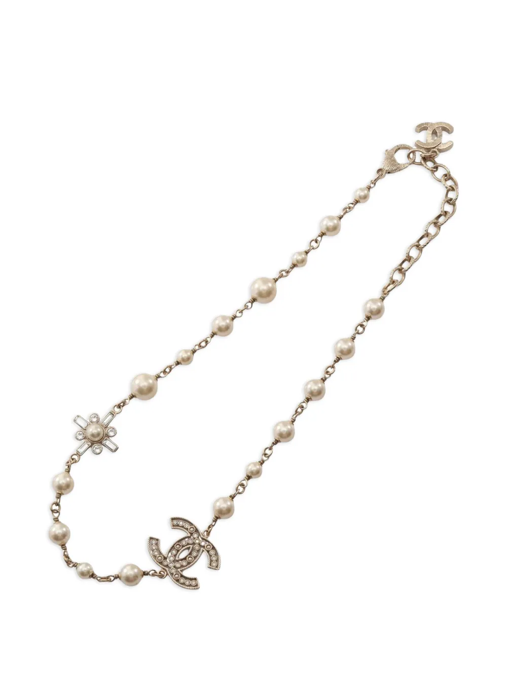 CHANEL Pre-Owned 2020 CC Rhinestone necklace - Oro