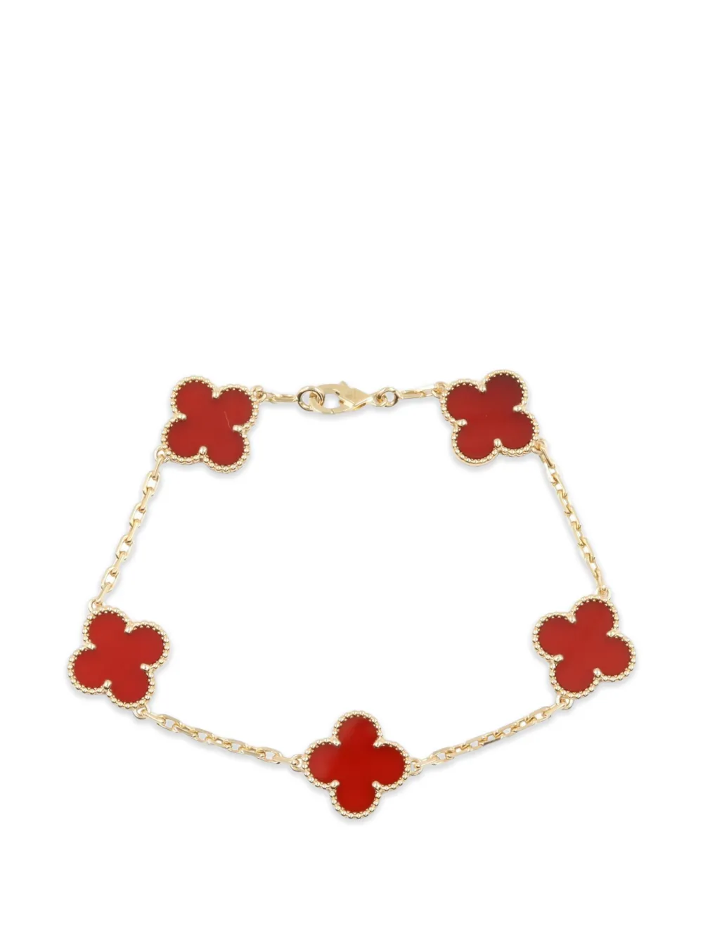 Van Cleef & Arpels Pre-Owned 2010s Alhambra carnelian bracelet - Oro