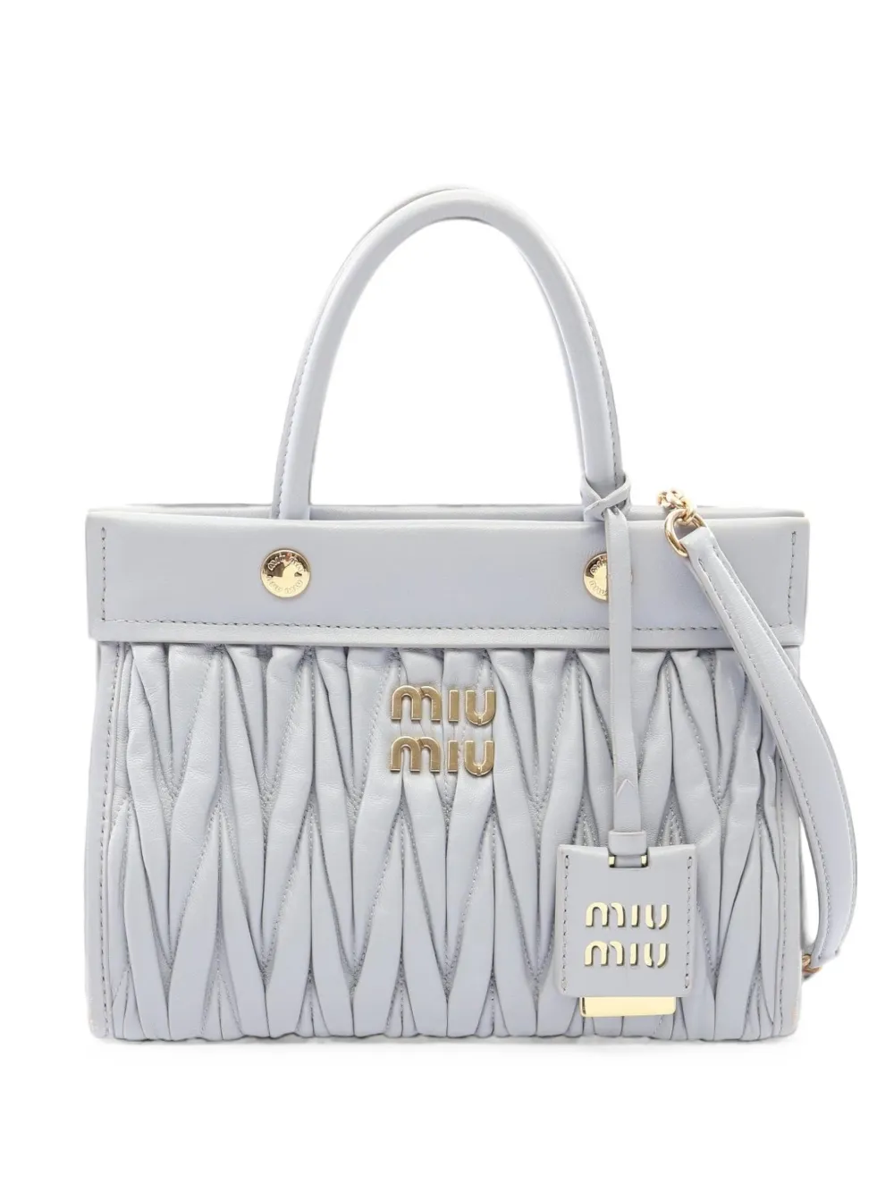 Miu Miu Pre-Owned 2010s Matelassé tote bag - Bleu
