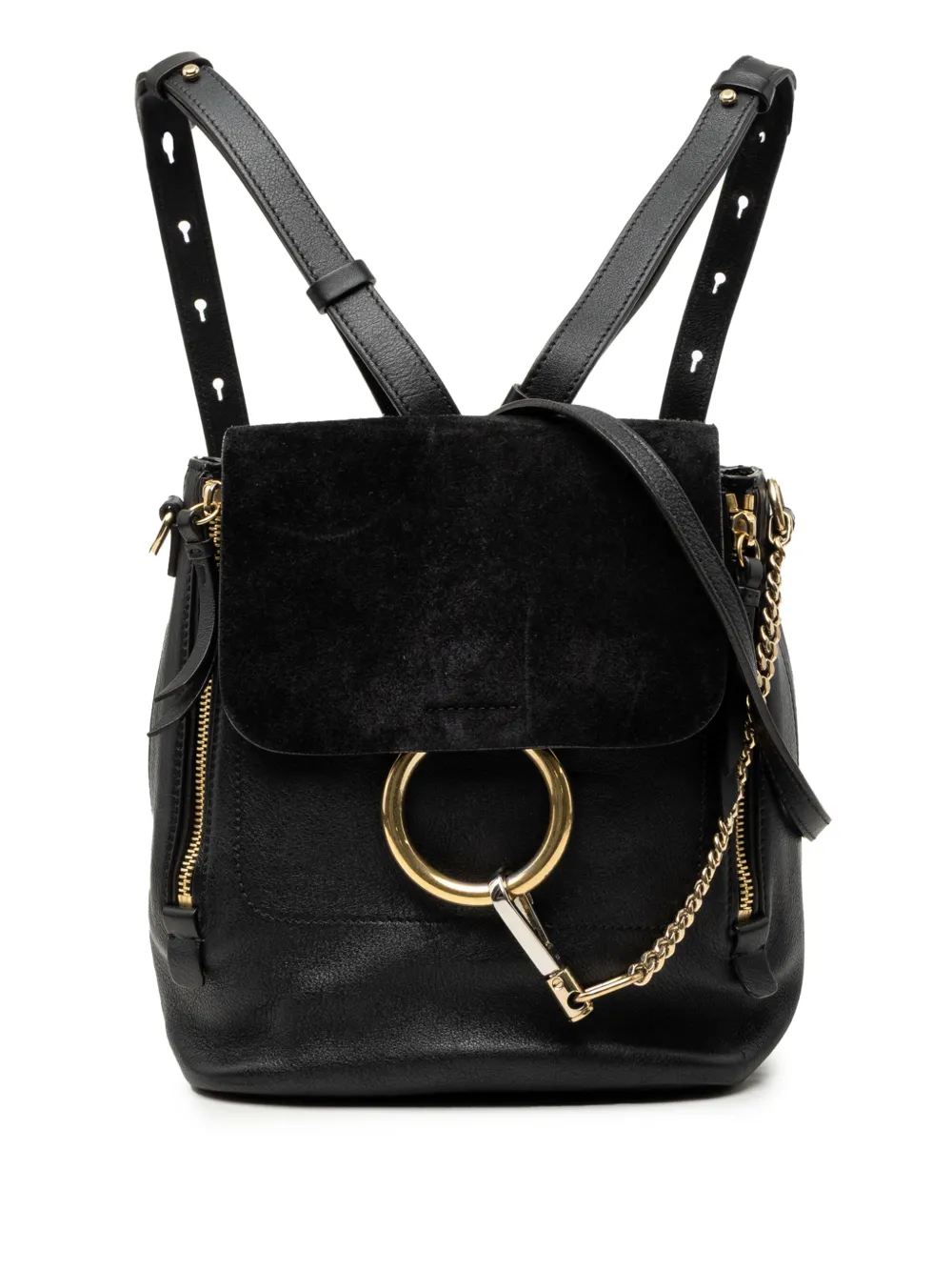 Chloé Pre-Owned sac à dos Faye médium (2017) - Noir Chloé Pre-Owned sac à dos Faye médium (2017) - Noir