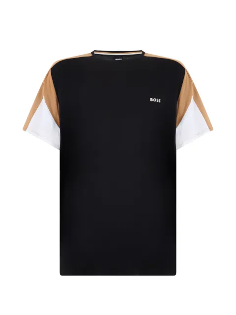 BOSS colour-block logo-print T-shirt