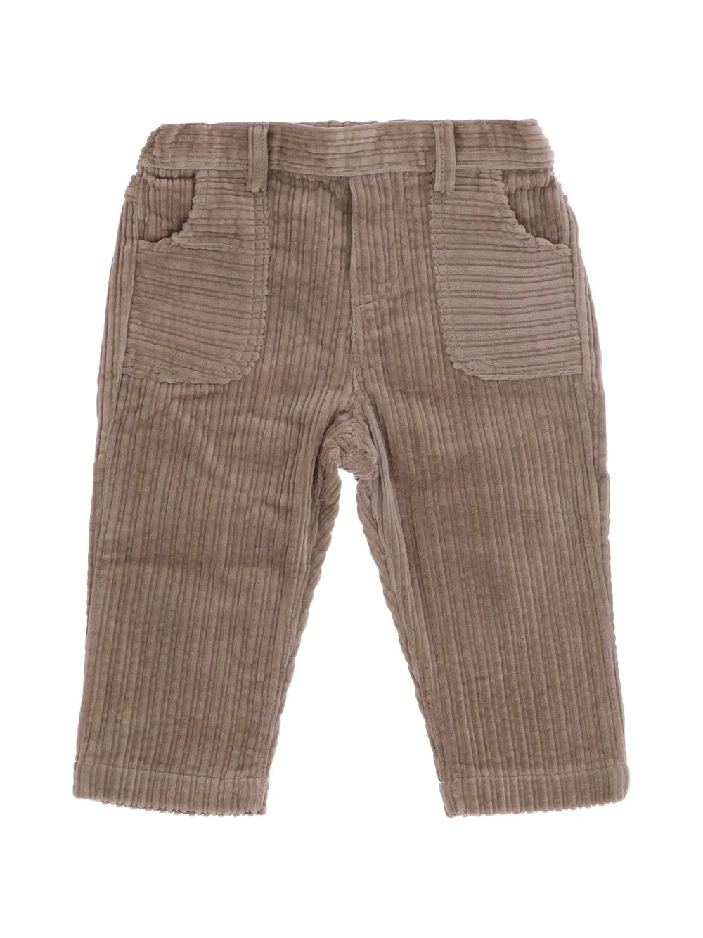 Tartine Et Chocolat Ribfluwelen broek met opgestikte zak Beige