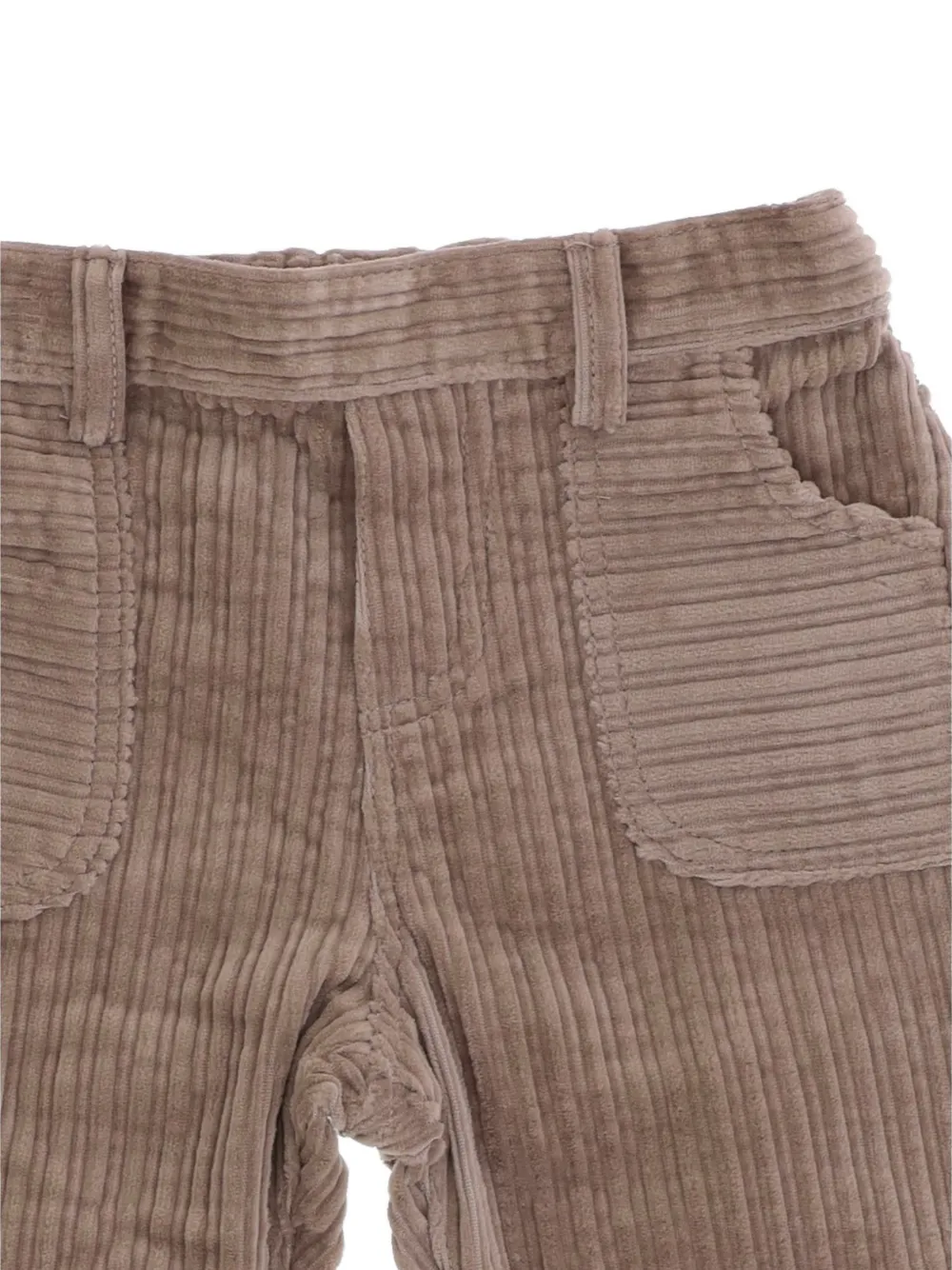 Tartine Et Chocolat Ribfluwelen broek met opgestikte zak Beige