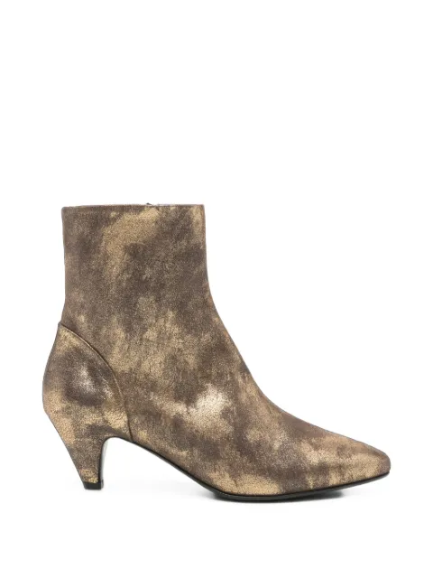Del Carlo metallic leather ankle boots