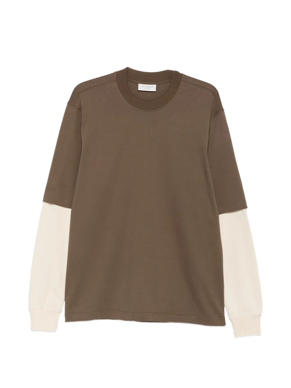 YES LONDON layered-effect crew-neck T-shirt - Vert