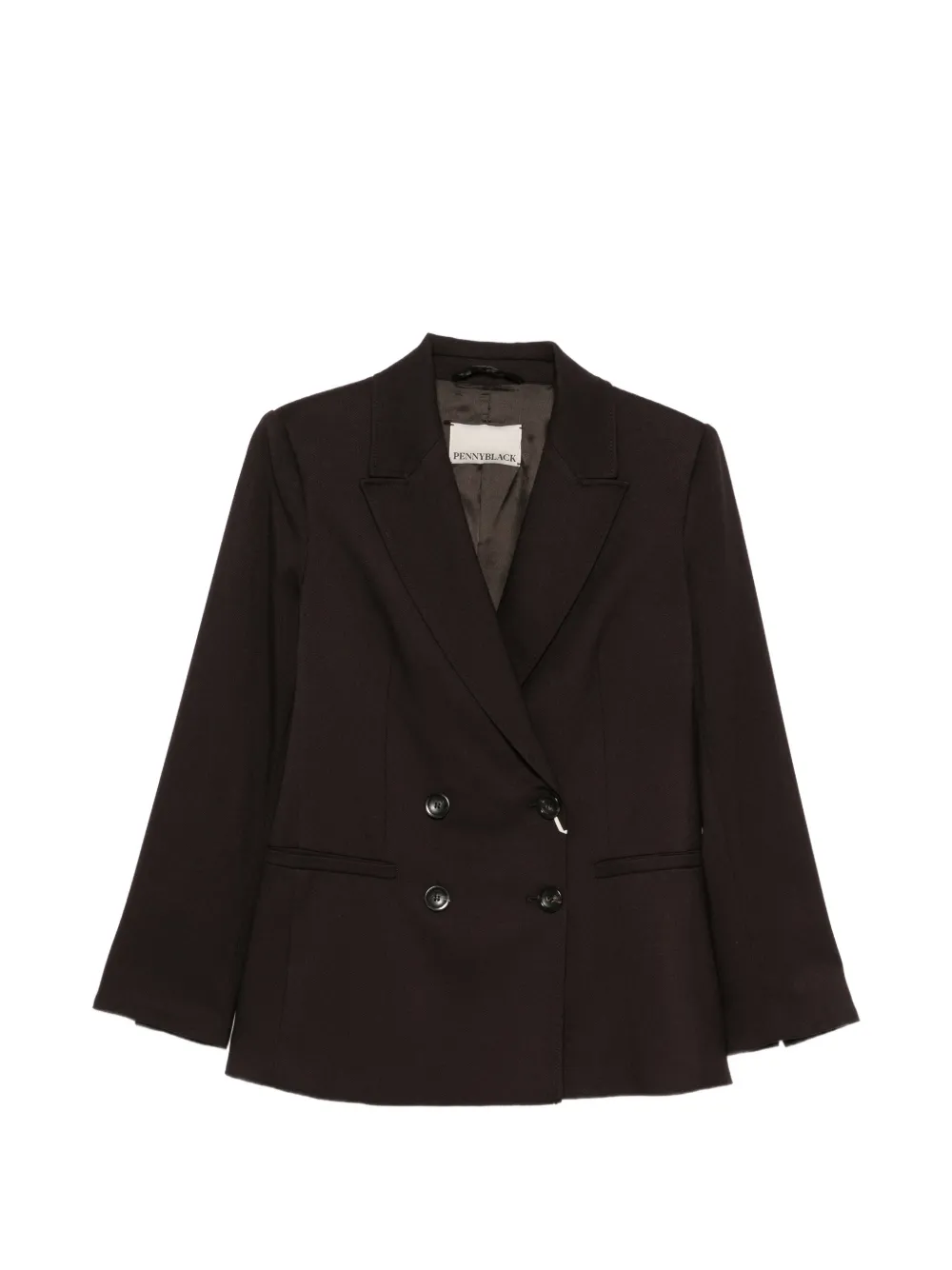 Pennyblack Double-breasted Blazer In Brown