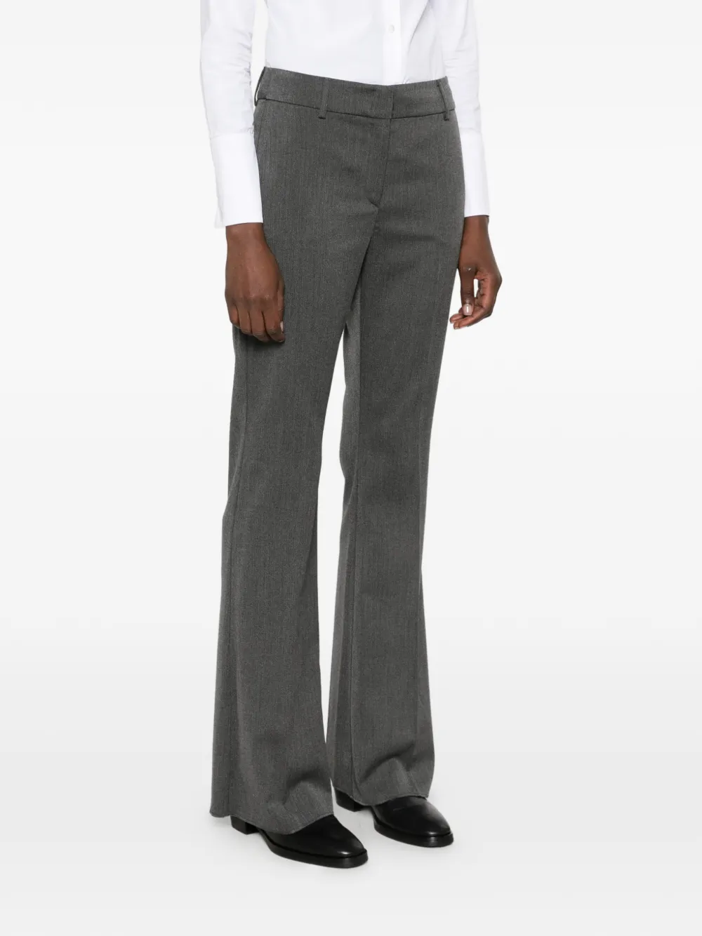 Pennyblack Flared broek met riemlus Grijs