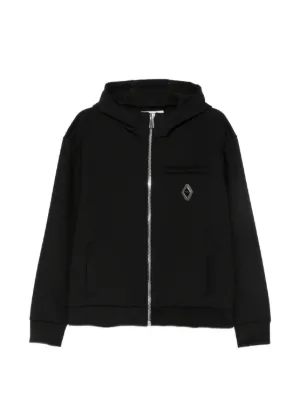 Stone Island ジップアップ パーカー | ブラック | FARFETCH JP