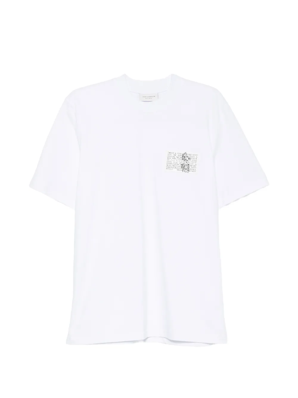 YES LONDON logo-patch T-shirt
