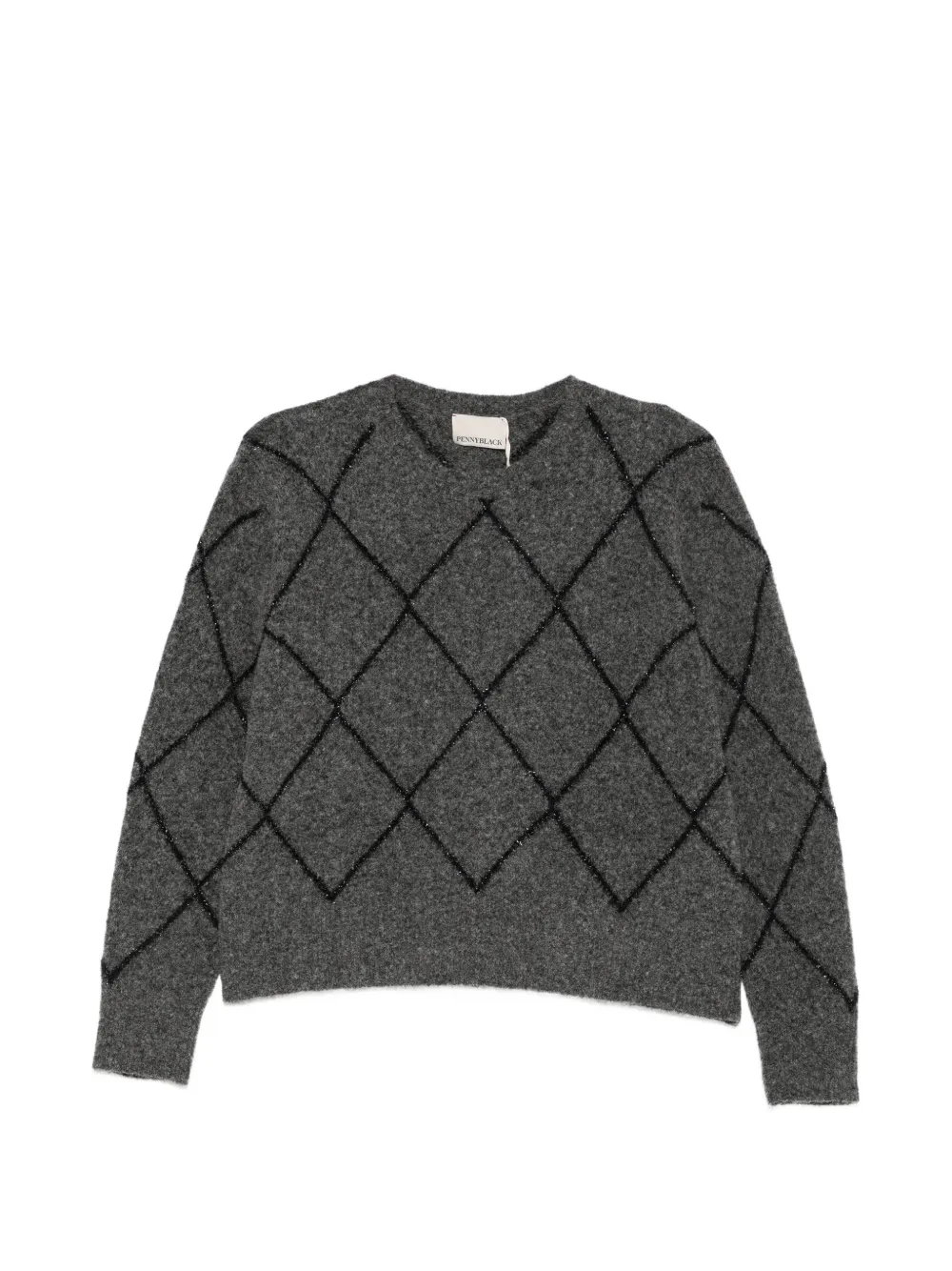 Pennyblack argyle sequin-embellished sweater - Gris