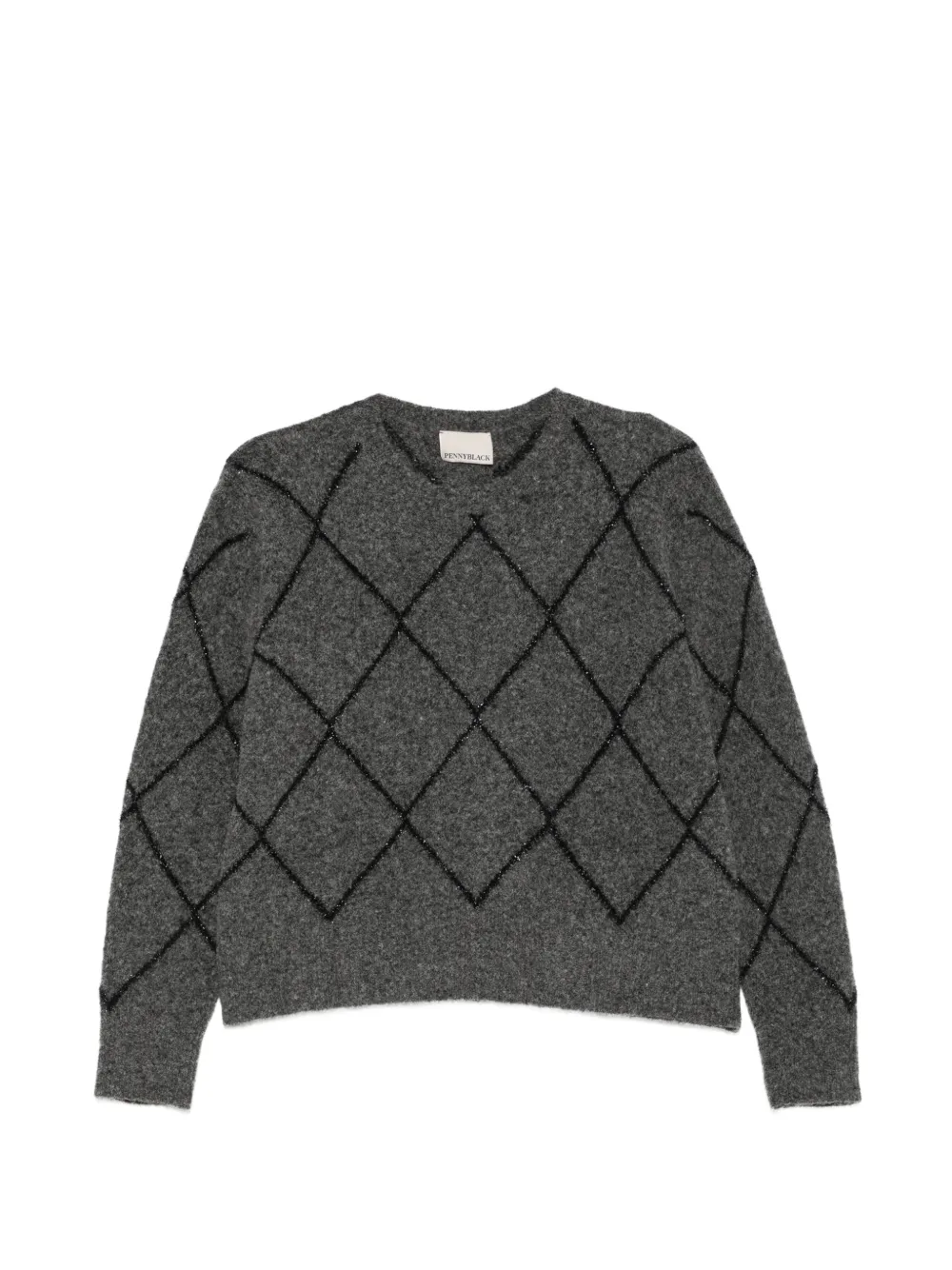 Pennyblack argyle sequin-embellished sweater - Grau