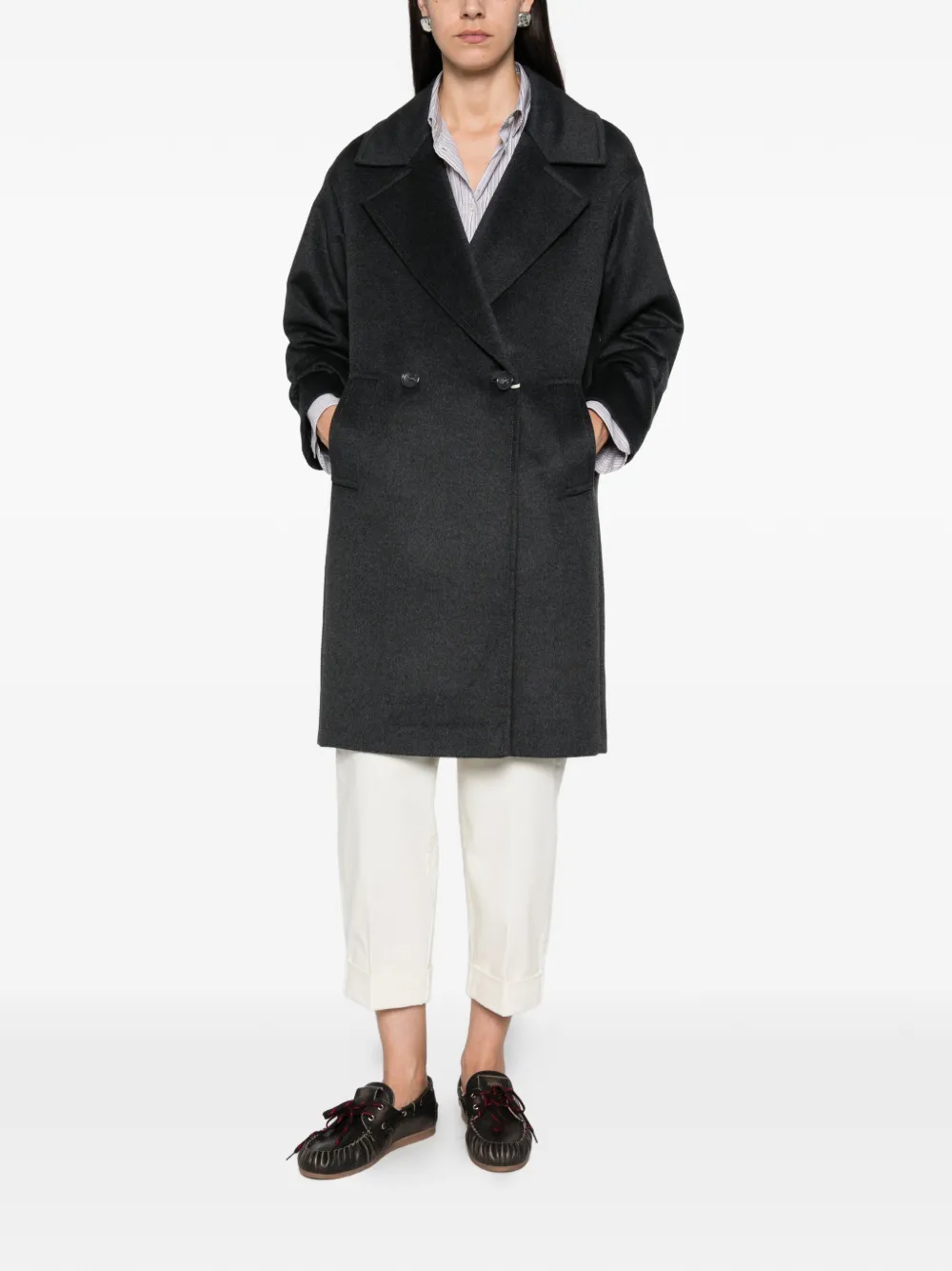 Pennyblack Double-breasted Coat In Black