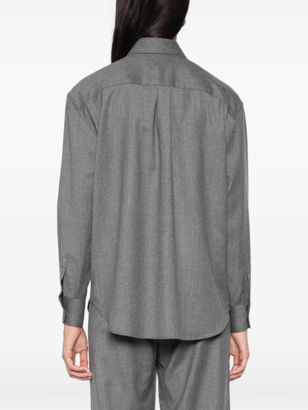 Tagliatore Pattie NS blouse met borstzak Grijs