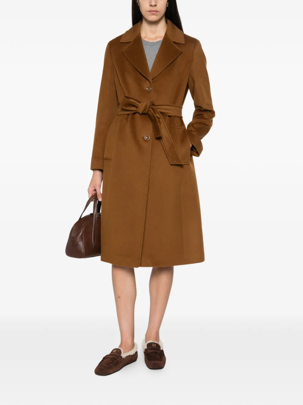 Pennyblack belted button-up coat Bruin