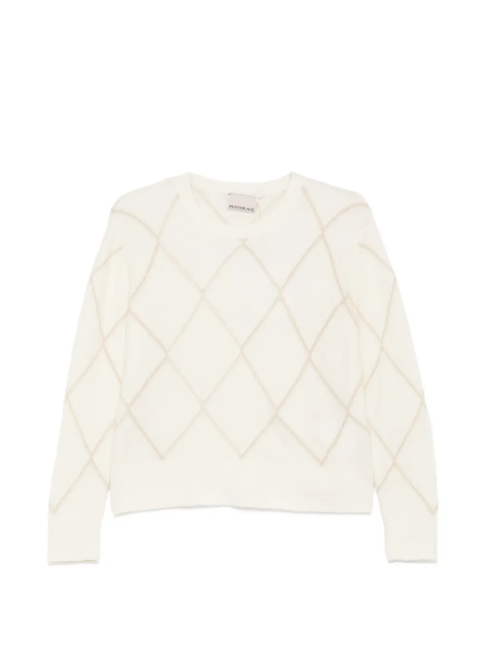 Pennyblack argyle-pattern sweater - Blanc