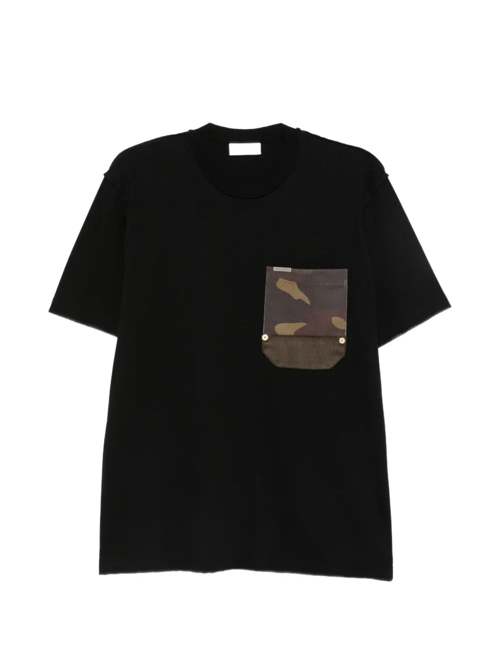 YES LONDON camouflage-print pocket T-shirt - Noir