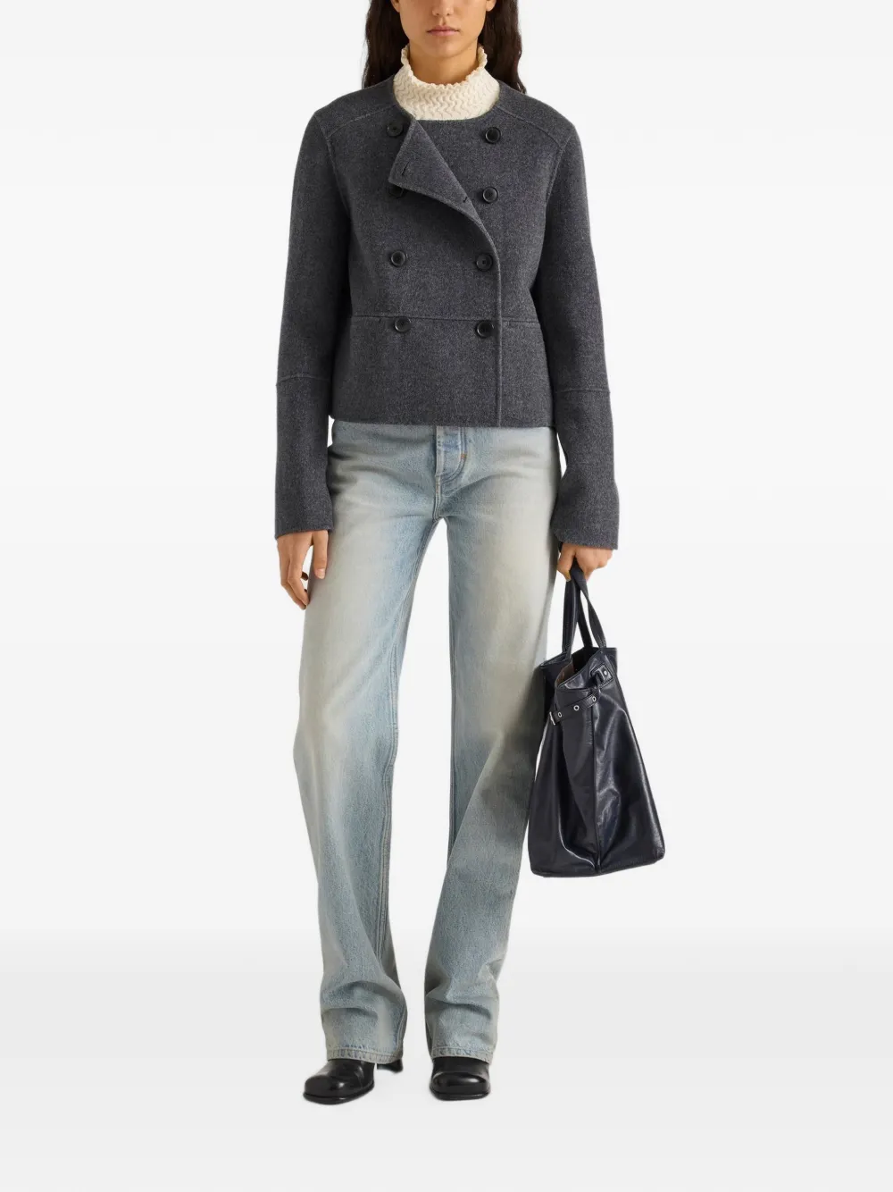 Proenza Schouler White Label Courtney jack met dubbele rij knopen Grijs