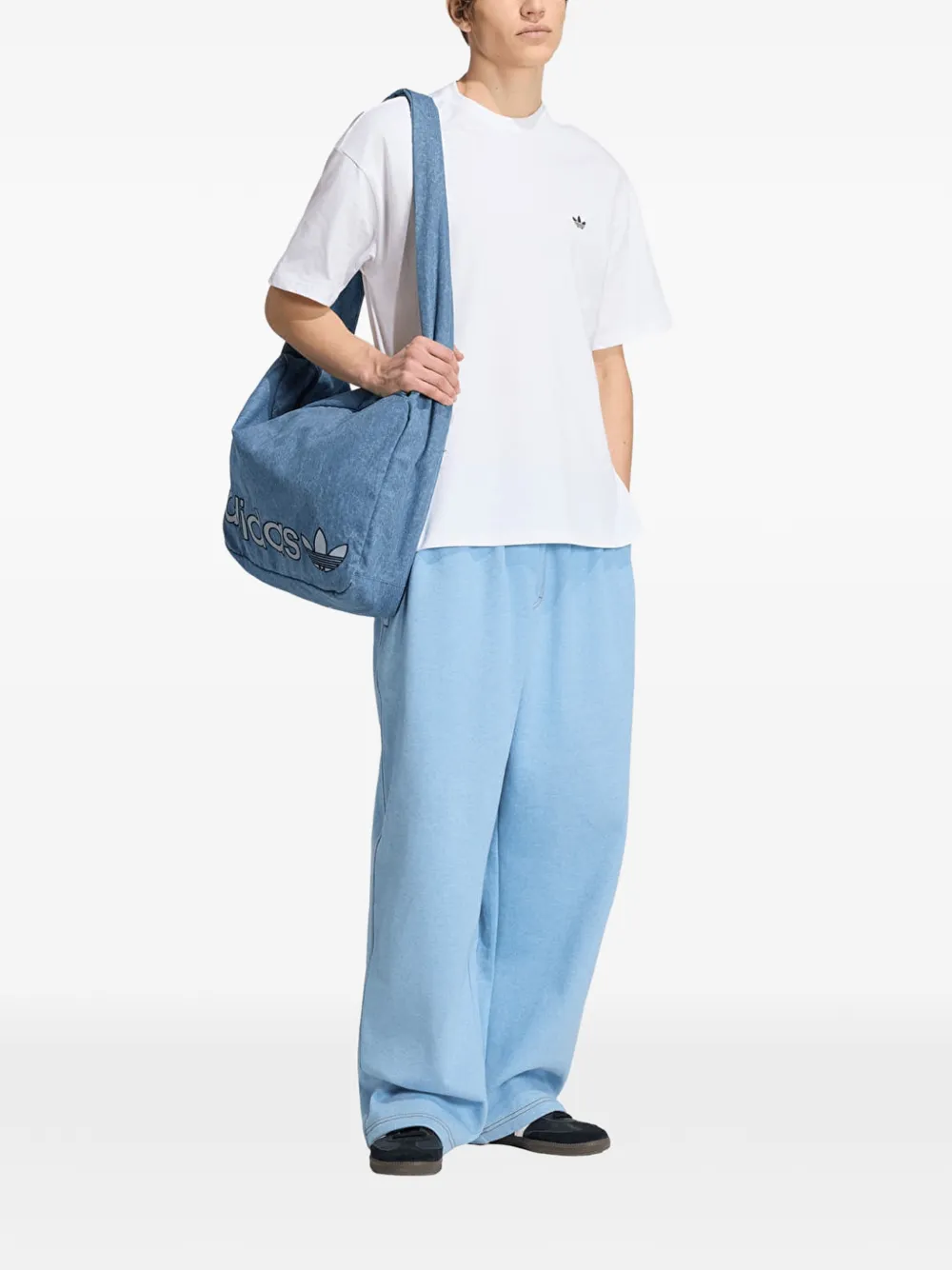 adidas Trefoil Essentials melange broek Blauw