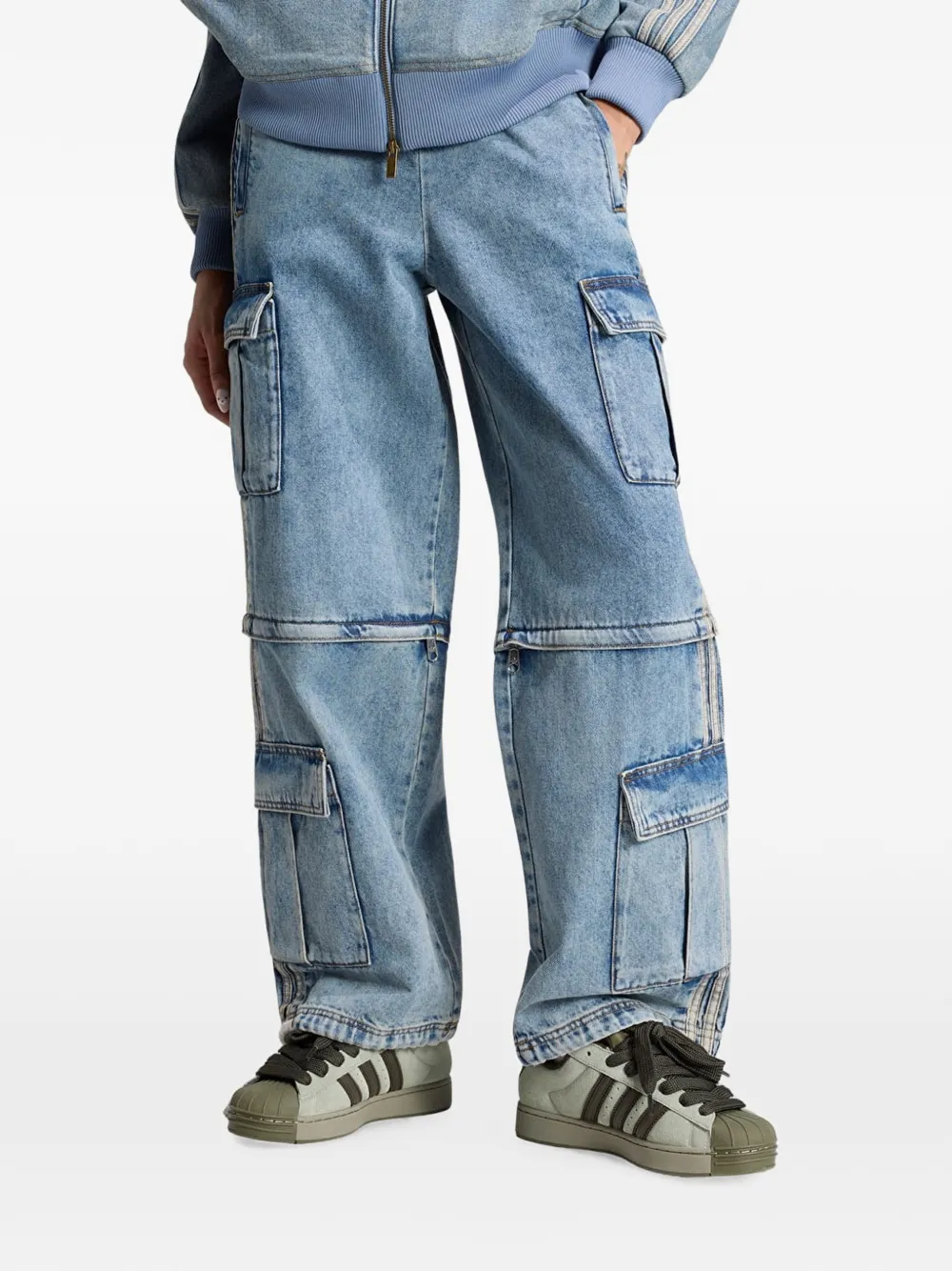 adidas Halbhohe 2-in-1 Cargohose - Blau