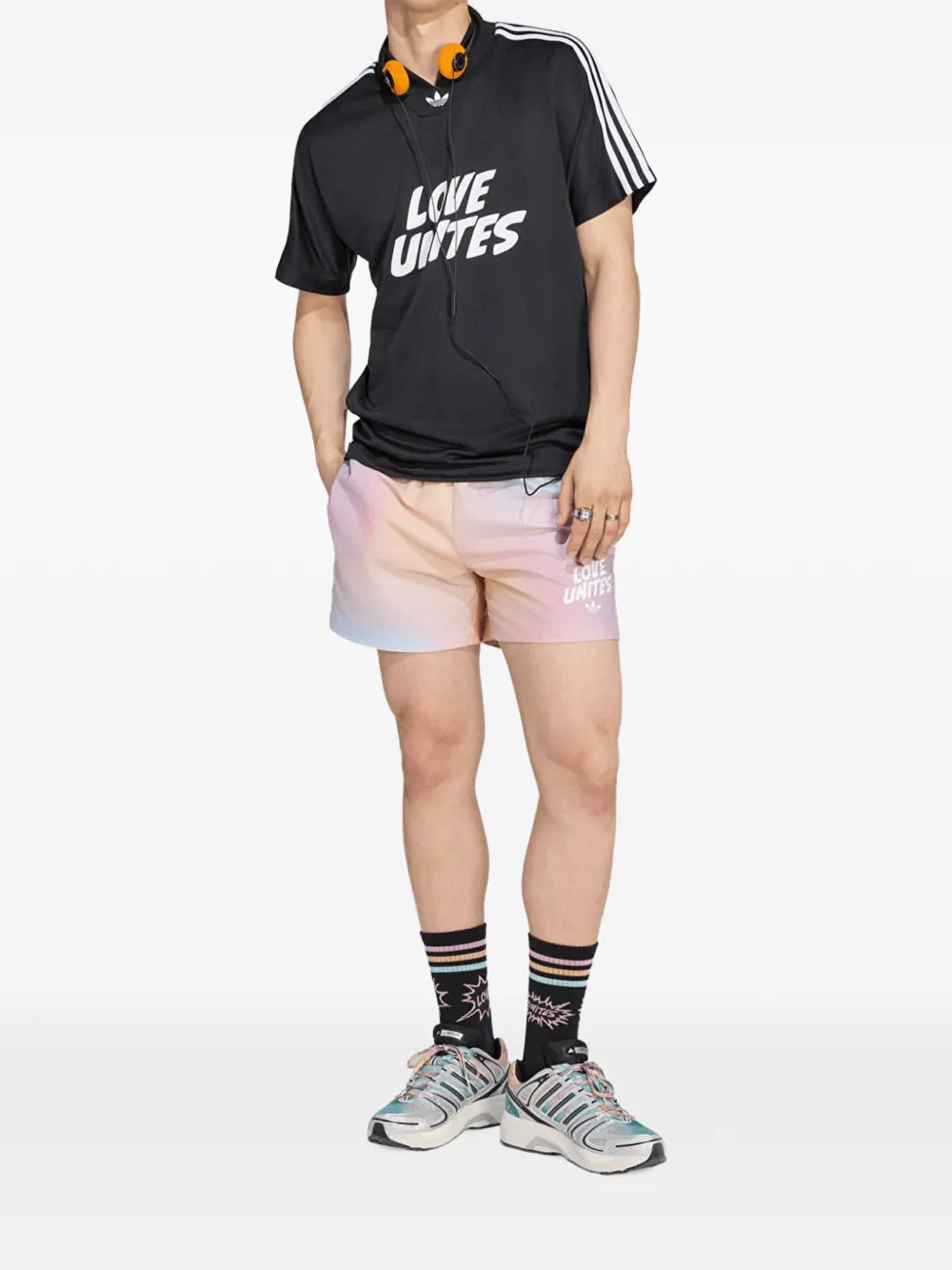 adidas Love Unites shorts met kleurverloop Roze