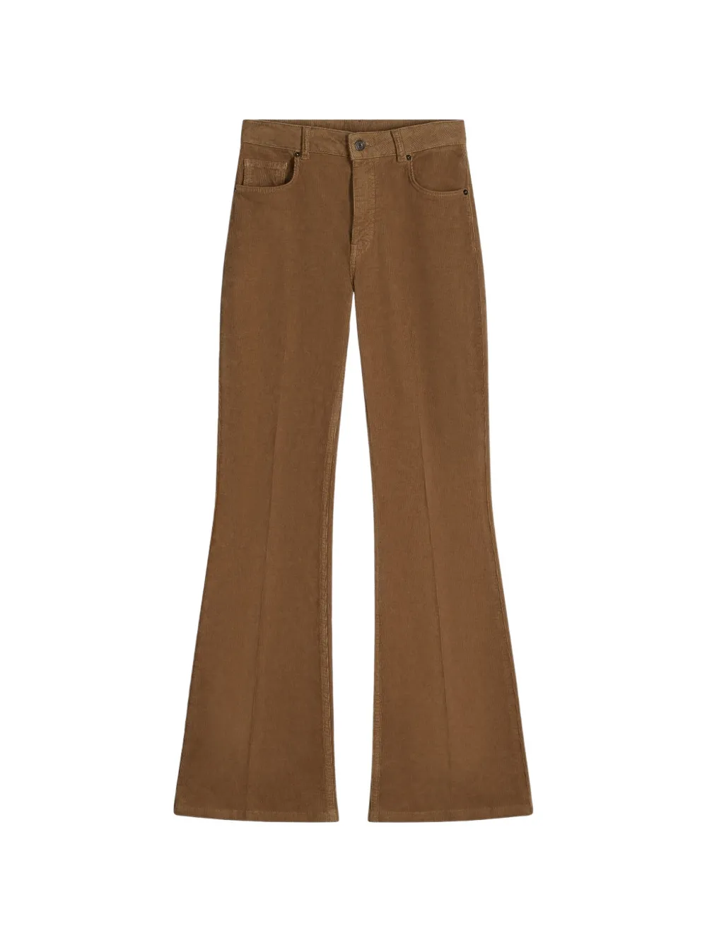 Vanessa Bruno Ethan Corduroy Flared Trousers In Animal Print