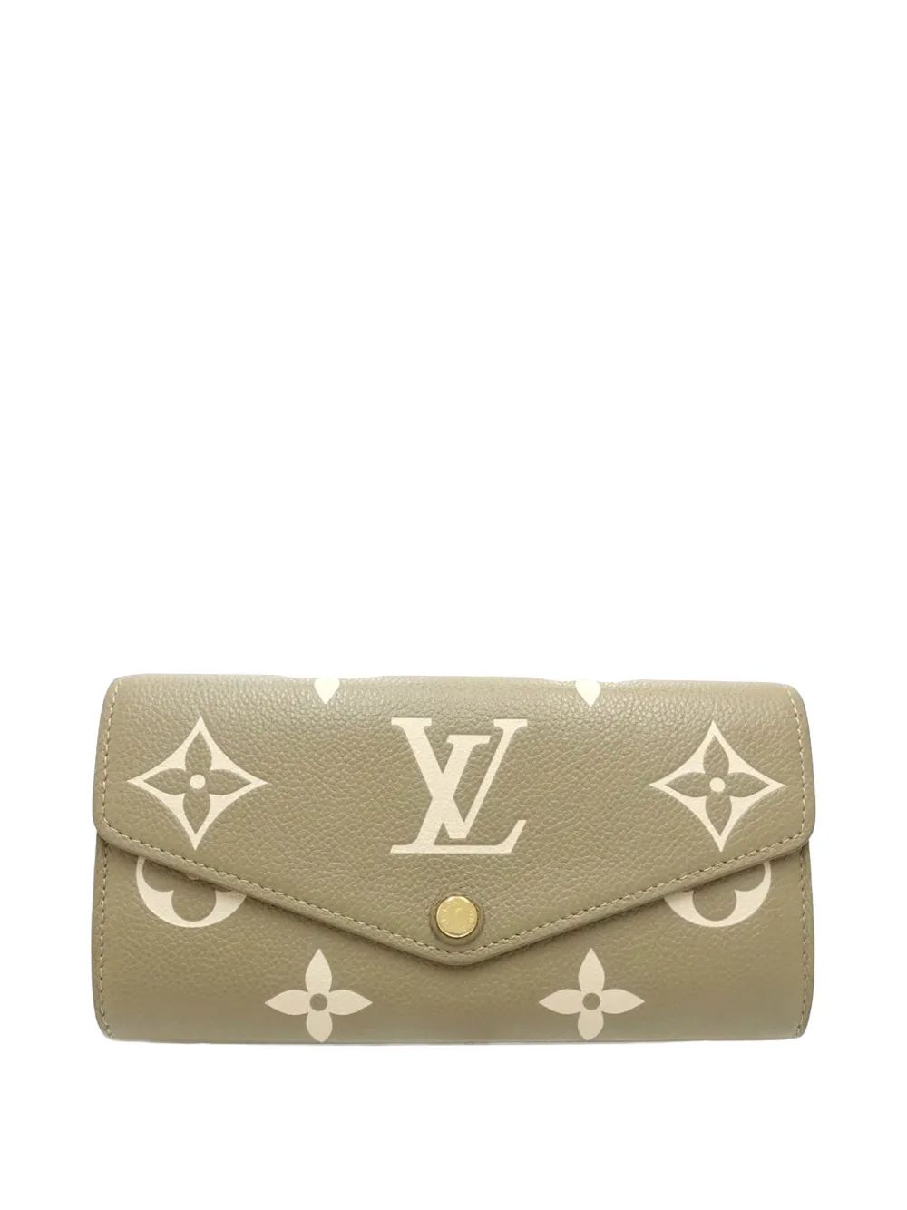 Louis Vuitton Pre-Owned 2021-2026 Bicolor Monogram Empreinte Sarah Wallet long wallets - Marrone