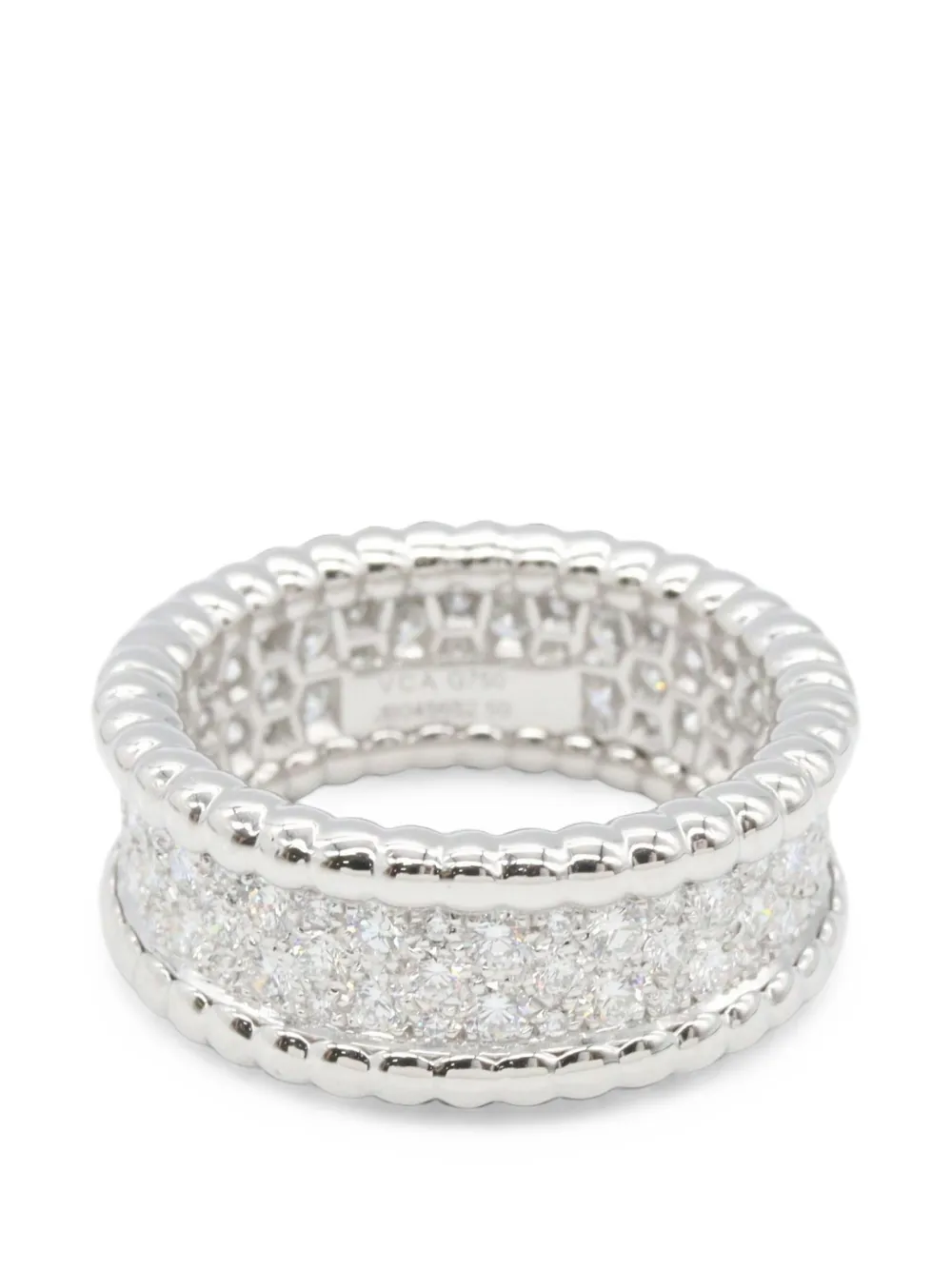Van Cleef & Arpels Pre-Owned 2010s Perlée diamond ring - Argento