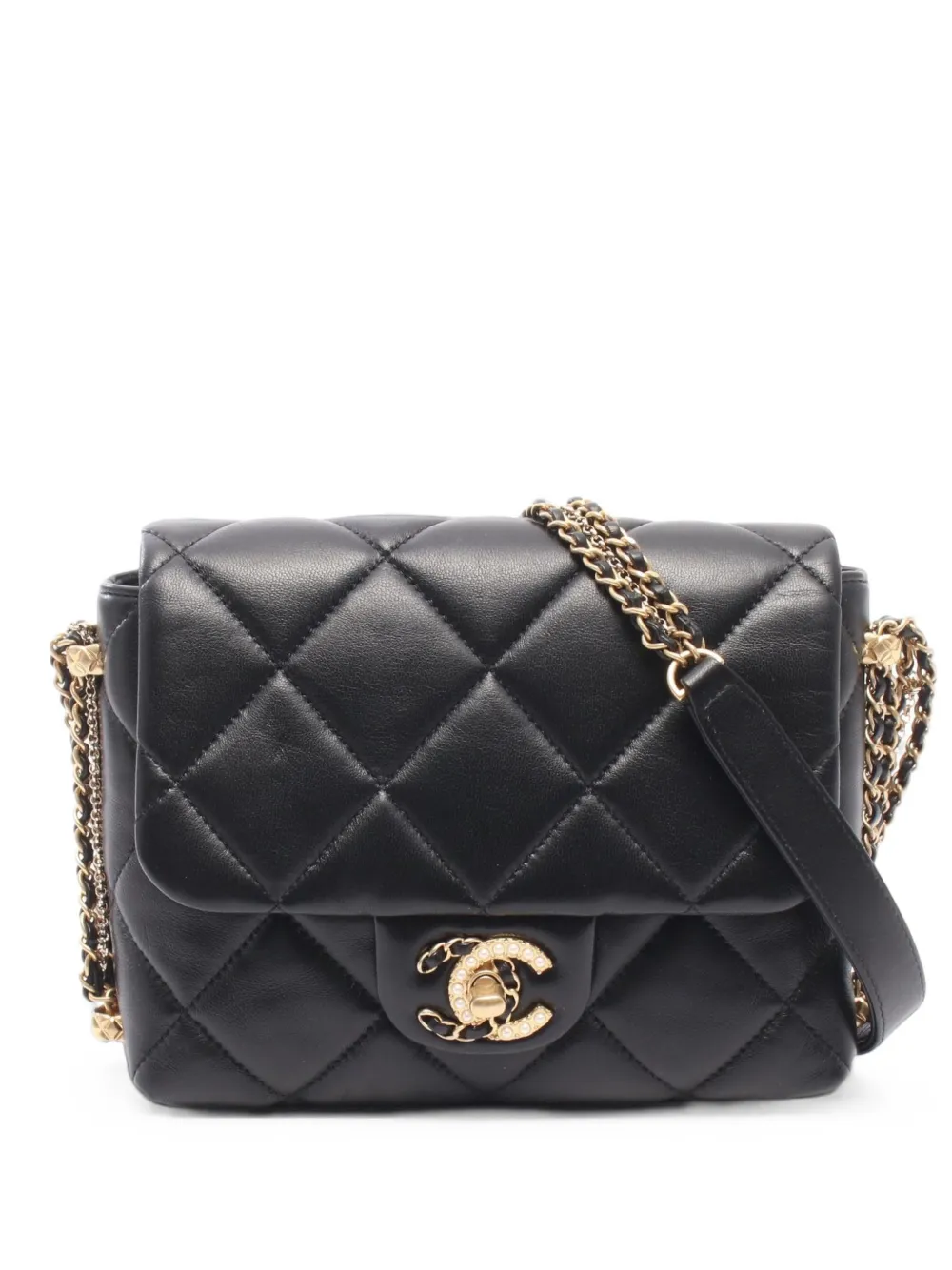 CHANEL Pre-Owned 2021s small Matelassé flap shoulder bag - Nero