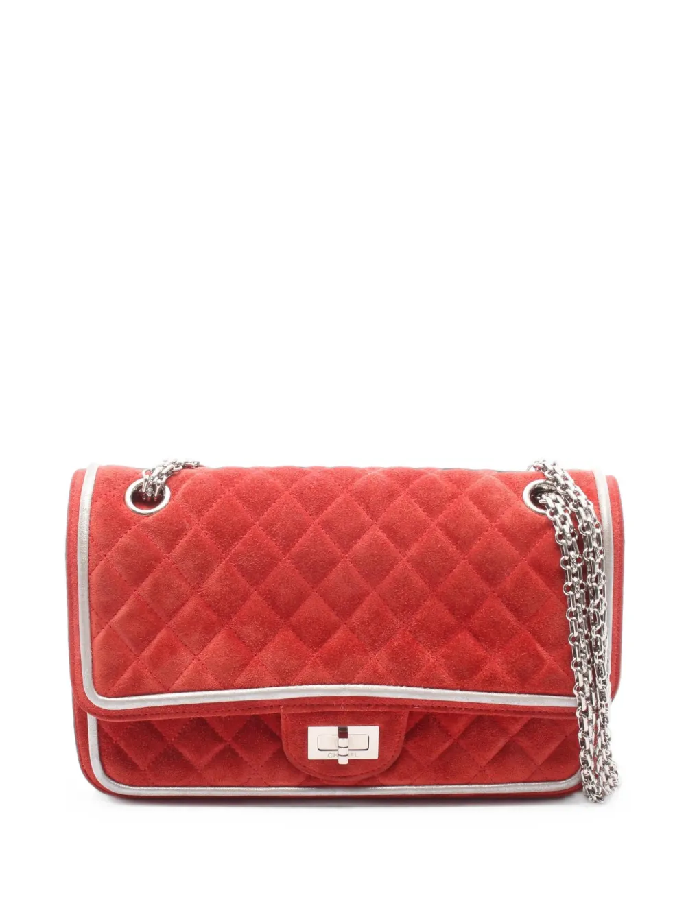 CHANEL Pre-Owned 2016-2017 2.55 Matelassé shoulder bag - Rosso