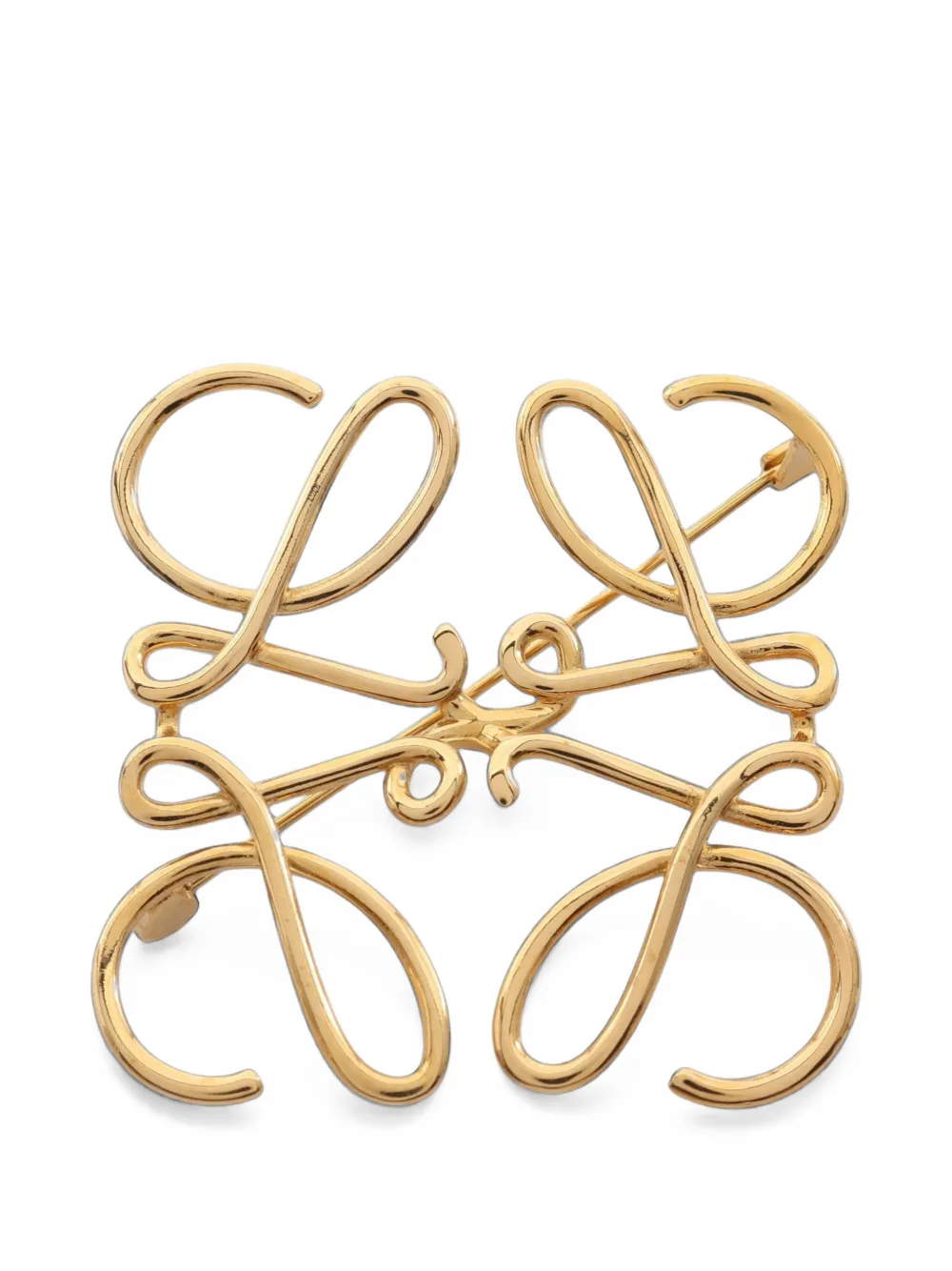 Loewe Pre-Owned broche à logo Anagram signature (années 2010) - Or Loewe Pre-Owned broche à logo Anagram signature (années 2010) - Or