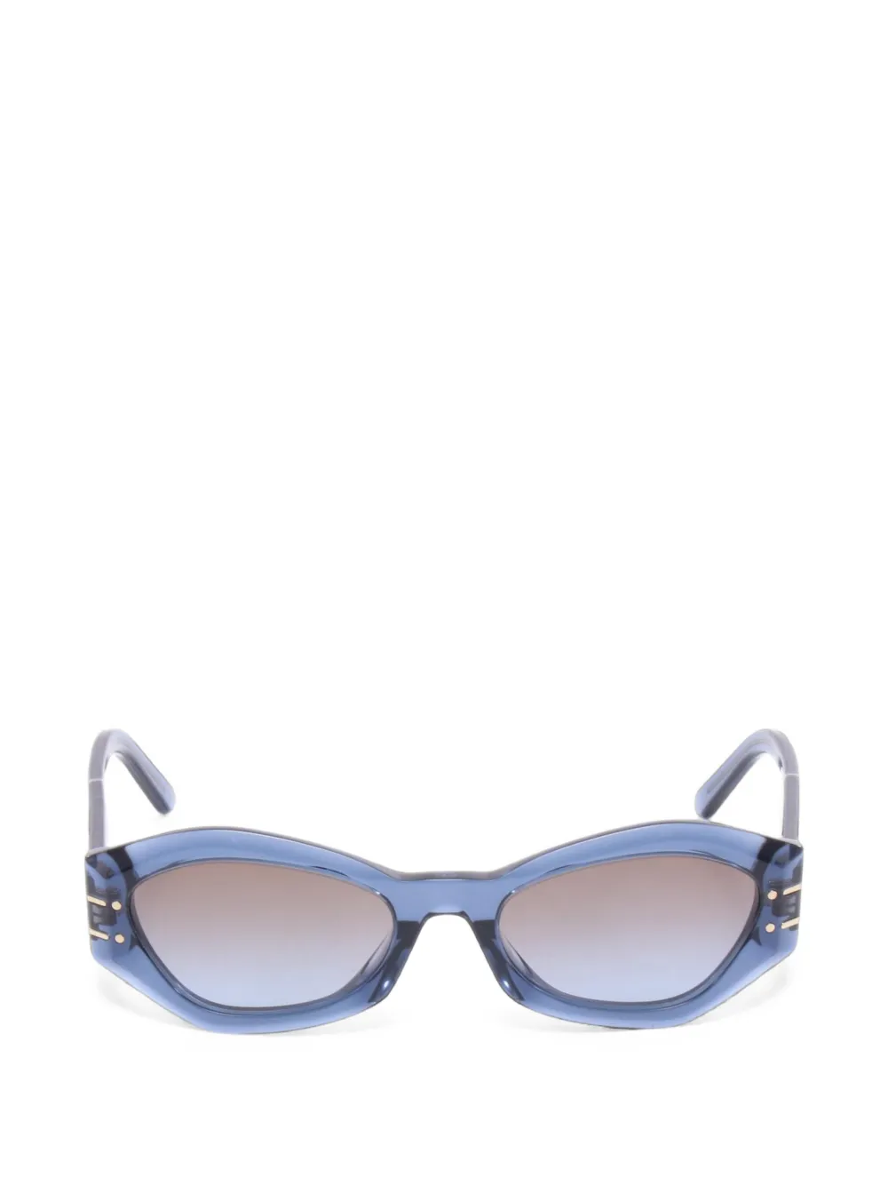 Christian Dior Pre-Owned lunettes de soleil géométriques Dior Signature (années 2010) - Bleu Christian Dior Pre-Owned lunettes de soleil géométriques Dior Signature (années 2010) - Bleu