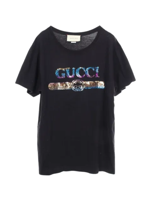 Gucci Pre-Owned 2000s sequin logo T-shirt