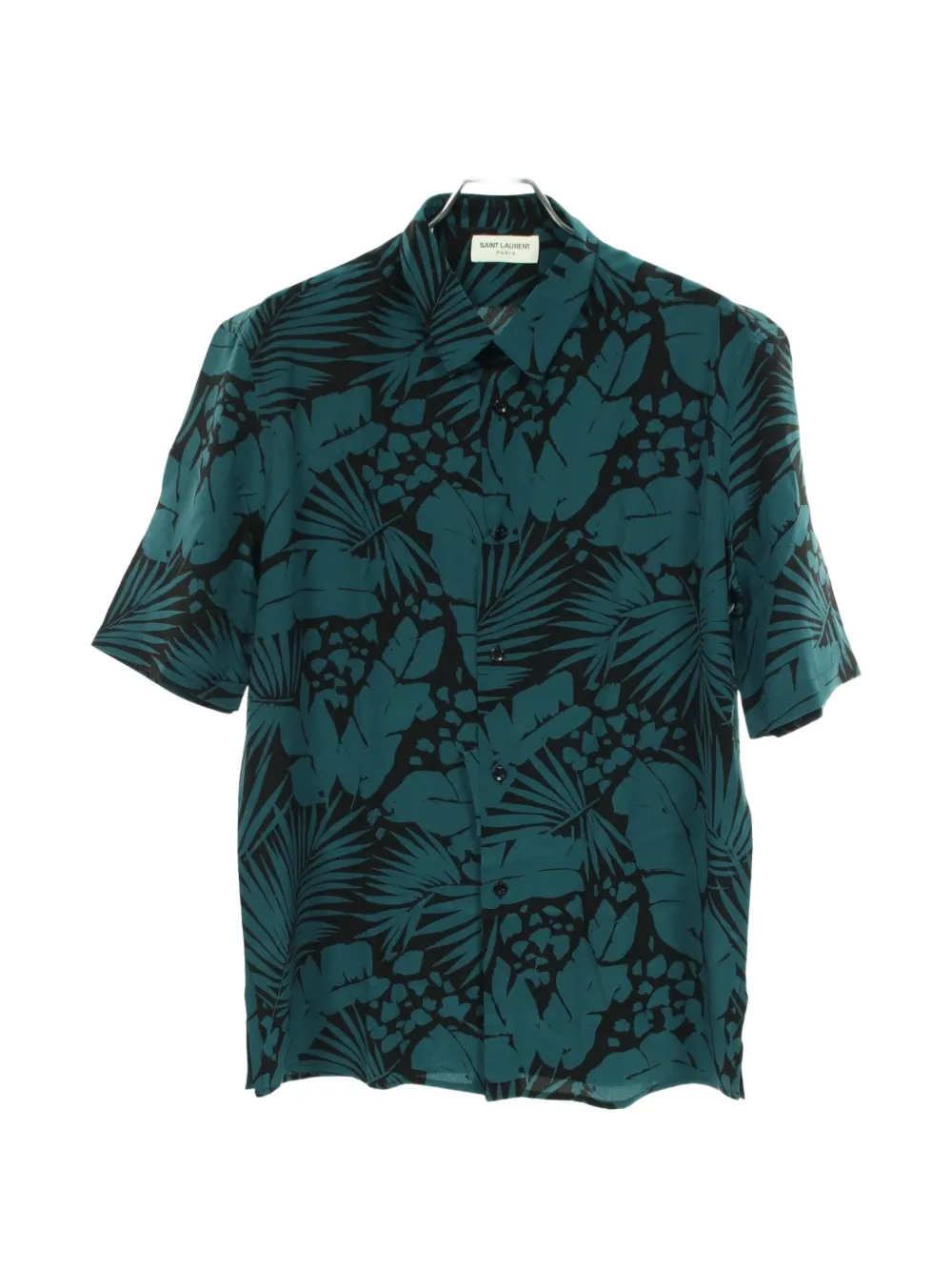 Saint Laurent Pre-Owned chemise à motif végétal - Vert Saint Laurent Pre-Owned chemise à motif végétal - Vert