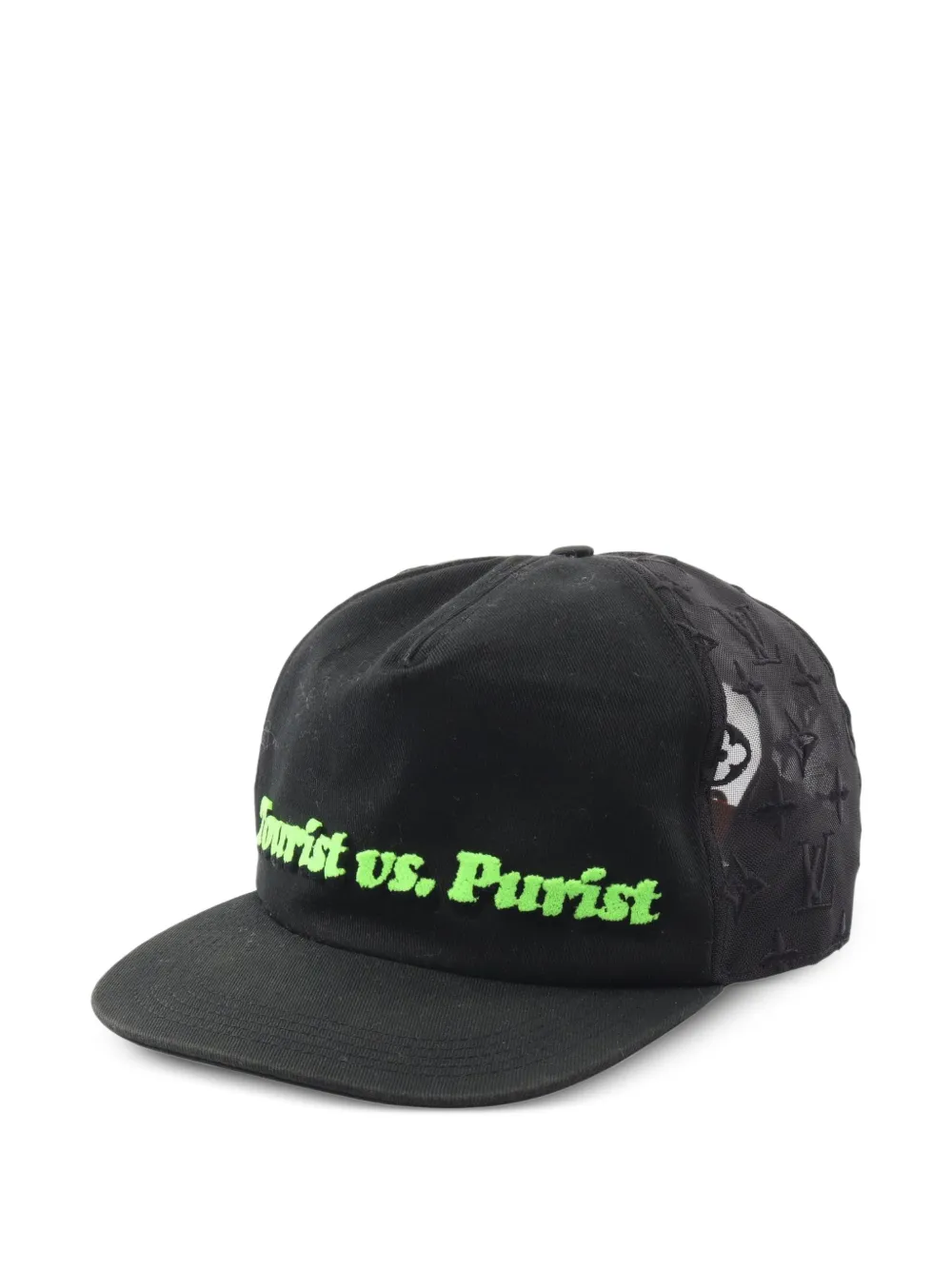 Louis Vuitton Pre-Owned casquette Message à empiècement en résille (2021) - Noir