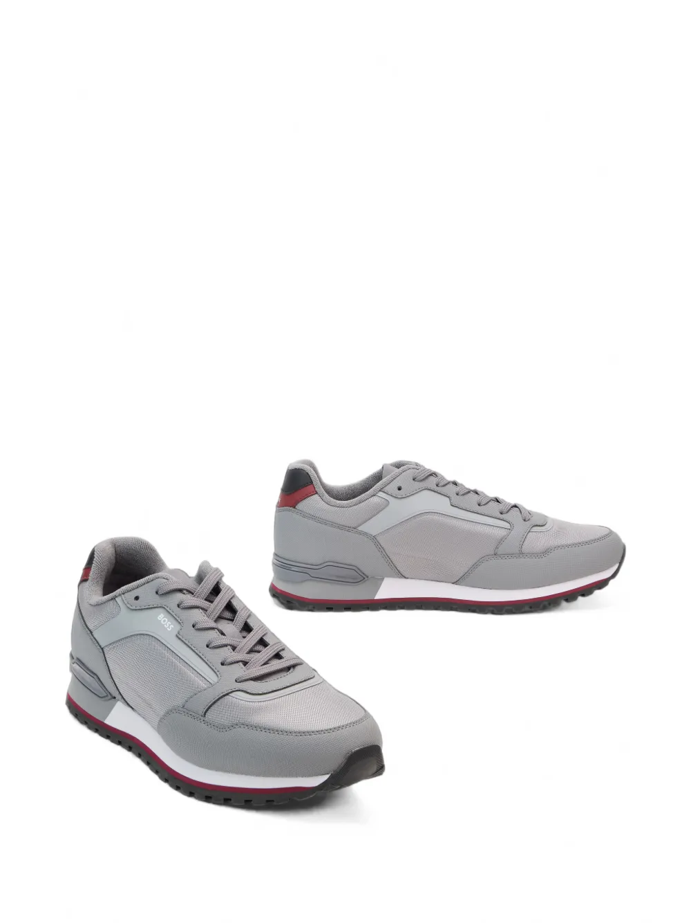 BOSS running-inspired panelled sneakers Grijs