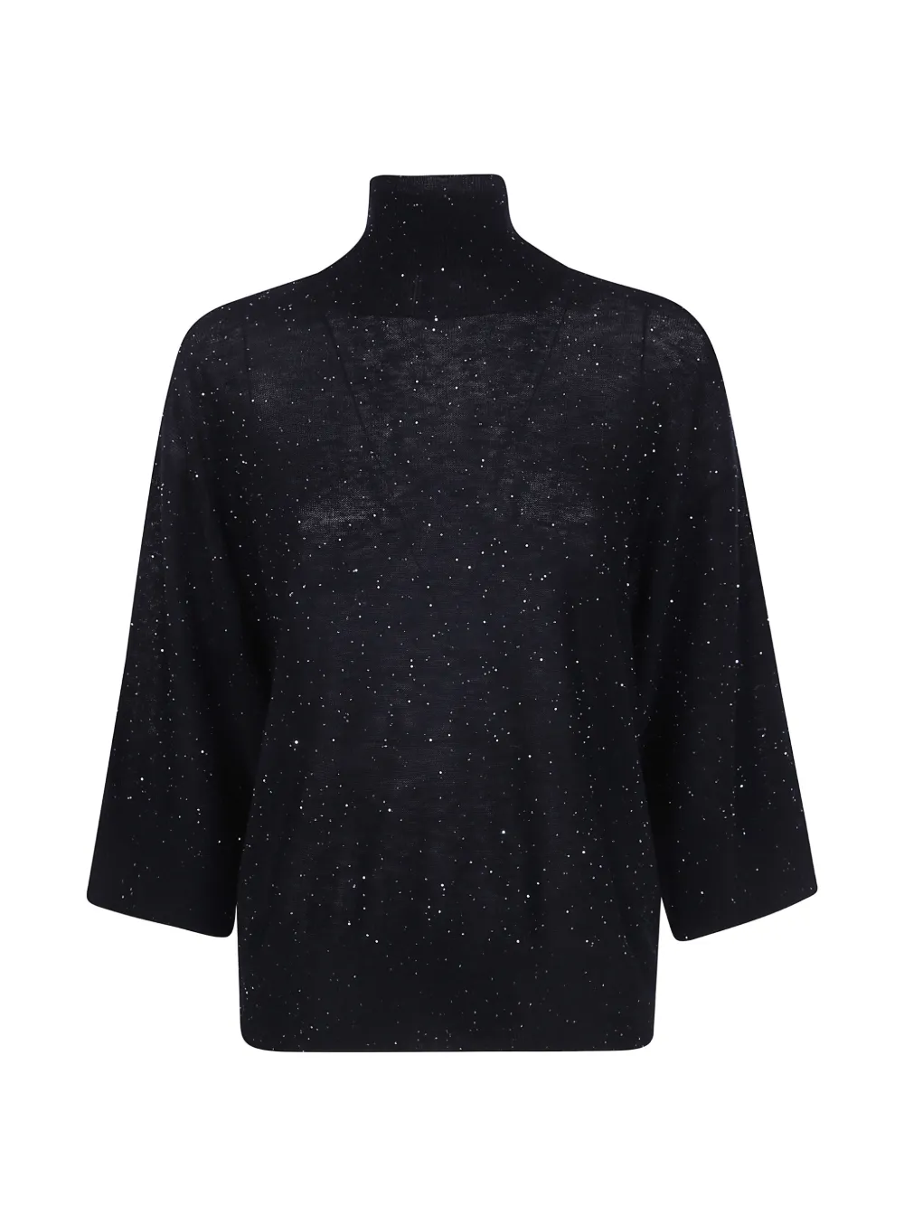 Fabiana Filippi sequin-embellished roll-neck sweater - Black