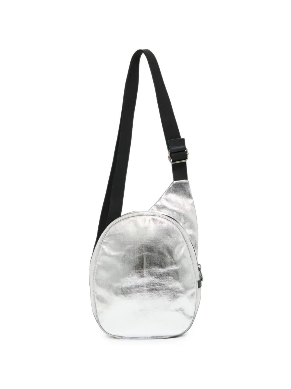 Jack Gomme Kangourou Metallic Crossbody Bag In Silver