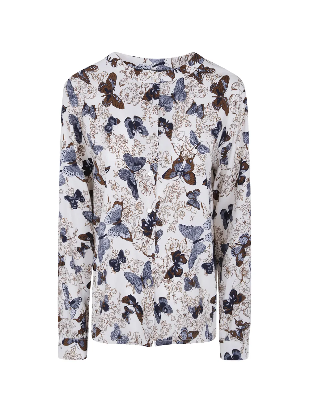 Laura Urbinati Corean butterfly-print silk shirt