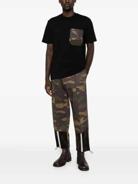 YES LONDON camouflage-print panelled trousers