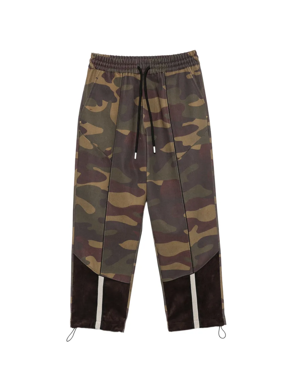 YES LONDON camouflage-print panelled trousers - Vert YES LONDON camouflage-print panelled trousers - Vert