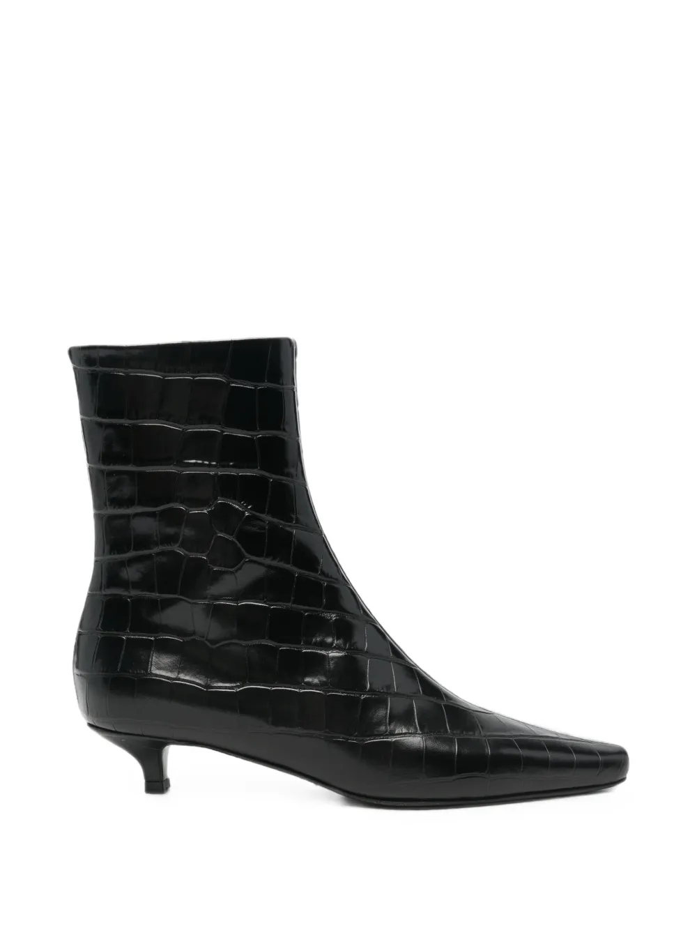 TOTEME croc-effect pointed-toe boots