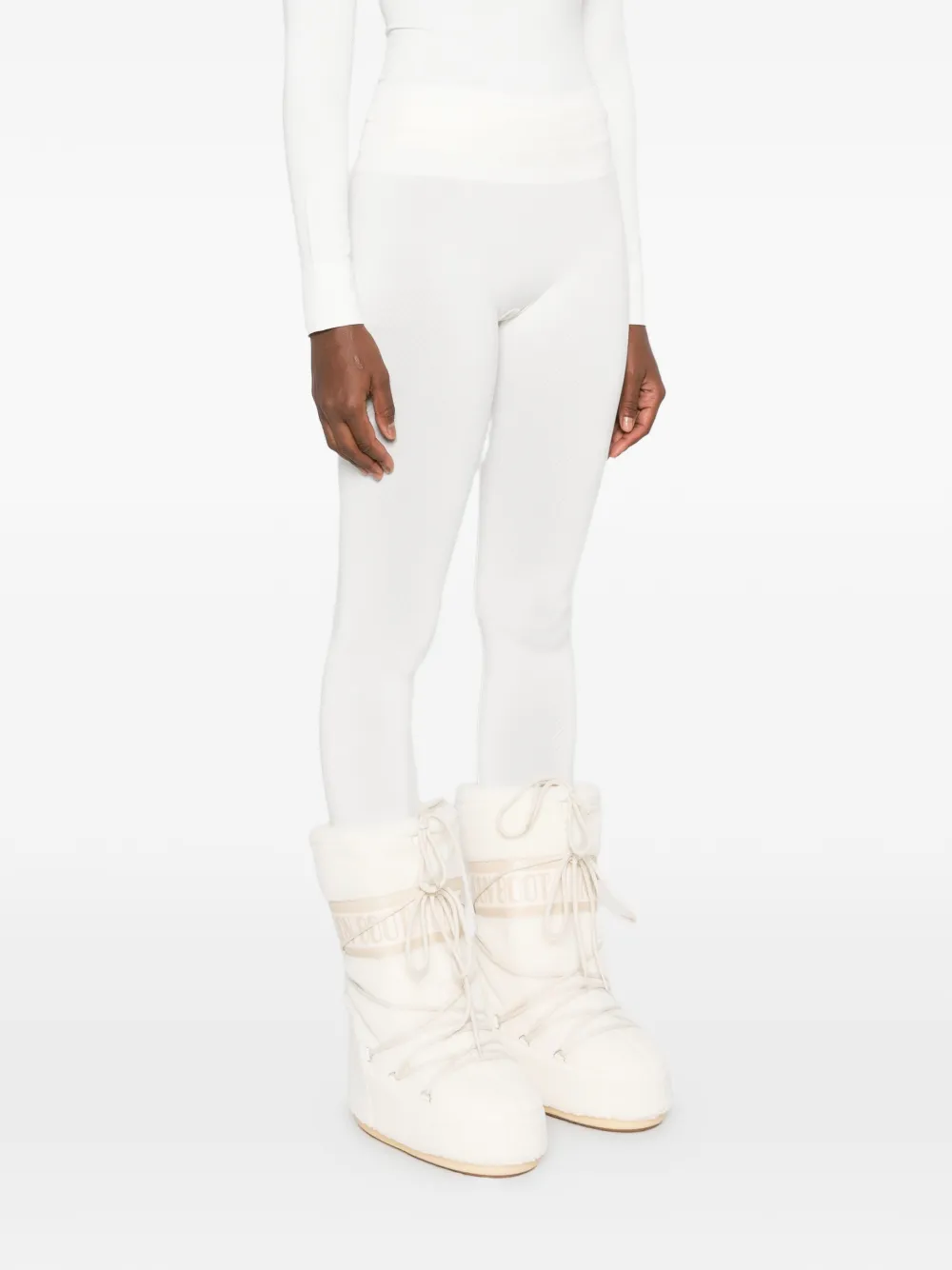 Perfect Moment Perfect high-waisted ribbed thermal leggings Wit