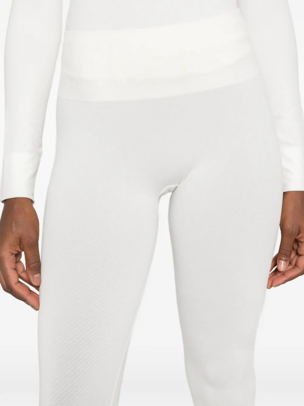 Perfect Moment Perfect high-waisted ribbed thermal leggings Wit