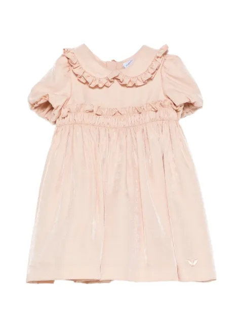 Emporio Armani Kids ruffled metallic-finish dress
