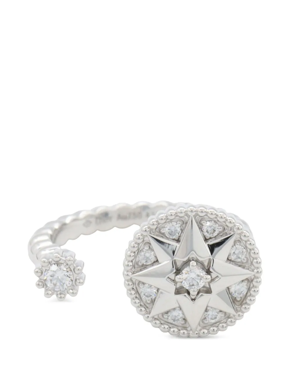 Christian Dior Pre-Owned 2010s Rose des Vents Ring mit Diamant - Silber