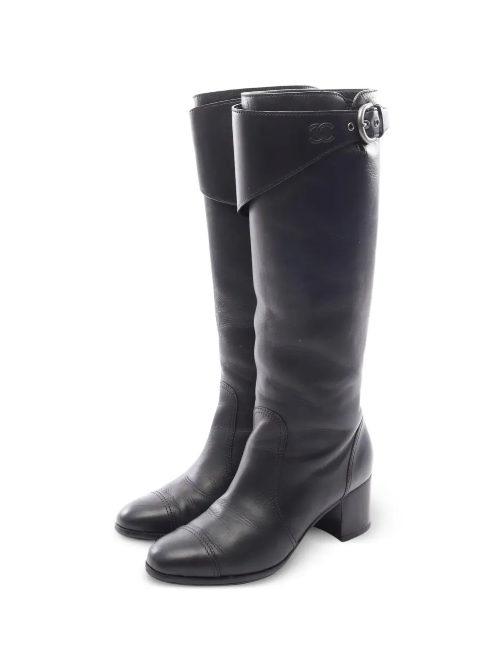 CHANEL Pre-Owned 1986-1988 Coco Mark Stiefel - Schwarz