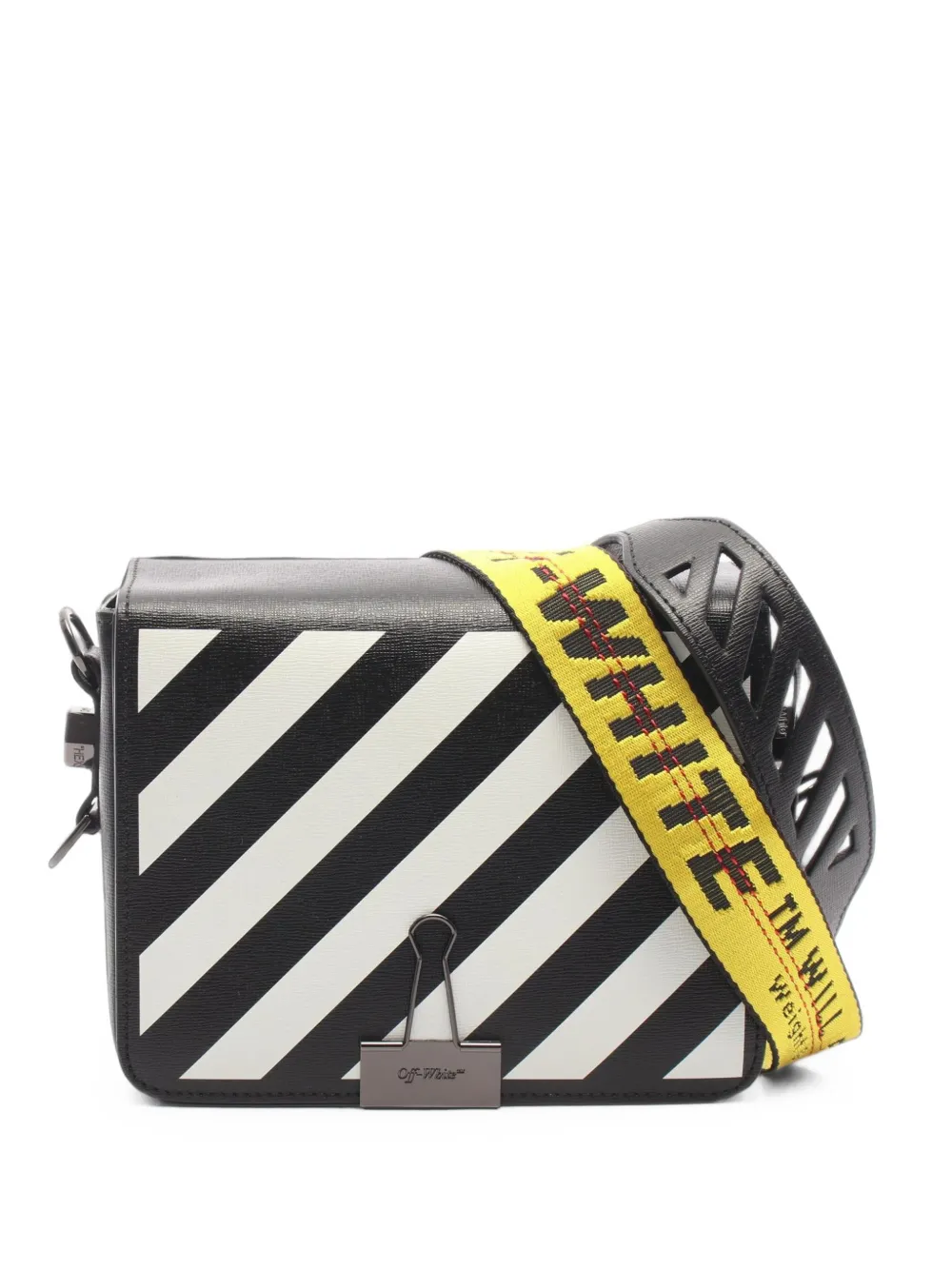 Off-White Pre-Owned 2010s Diagonal Binder shoulder bag - Nero